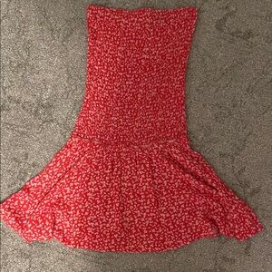Arden B Red Strapless Dress